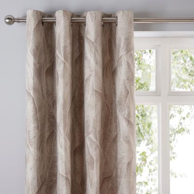 Dunelm Malawi Natural Eyelet Curtains Natural