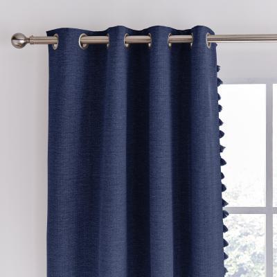 Dunelm Tassel Navy Eyelet Curtains Navy Blue