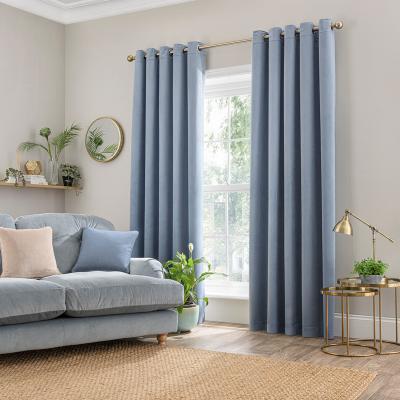 Dunelm Isla Ultra Blackout Eyelet Curtains Ashley Blue