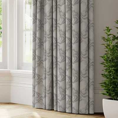 Dunelm Marble Made to Measure Curtains Marble Silver