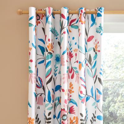 Dunelm Norah Teal Blackout Eyelet Curtains Blue