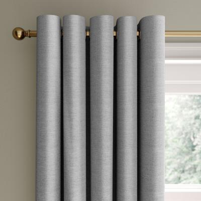 Dunelm Mendoza Velour Stone Blackout Eyelet Curtains Stone