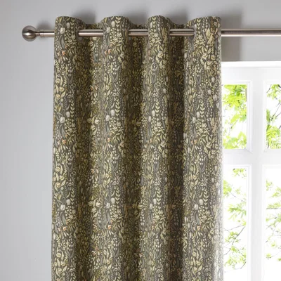 Dunelm Brampton Green Eyelet Curtains Green