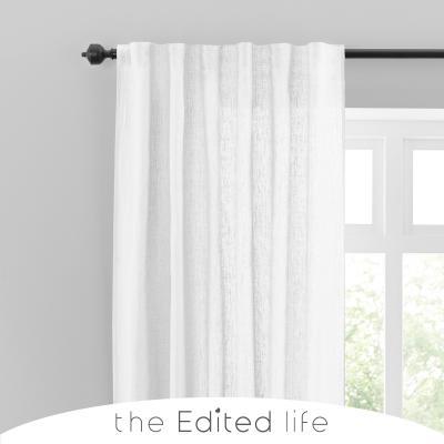 Dunelm Cartmel Linen White Single Voile Panel White