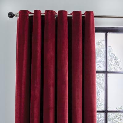 Dunelm Recycled Velour Claret Eyelet Curtains Claret