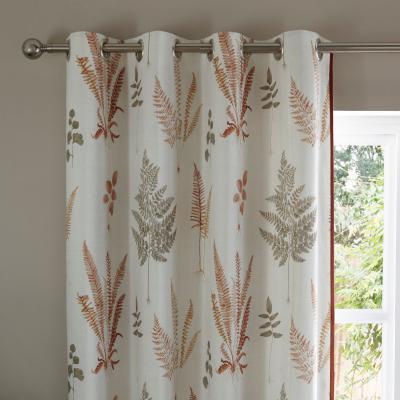 Dunelm Fern Autumn Eyelet Curtains Natural