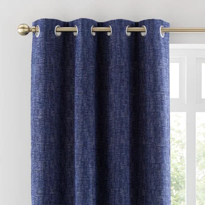 Dunelm Lincoln Thermal Door Curtain Navy Navy (Blue)