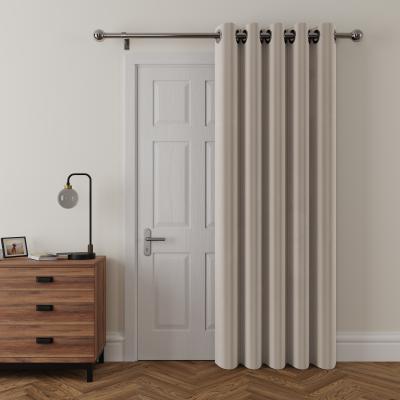 Dunelm Phoenix Velour Grey Thermal Door Curtain Chateau Grey