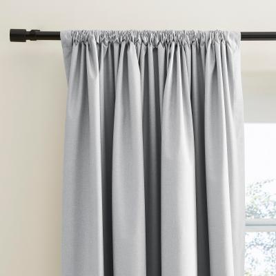 Dunelm Berlin Soft Grey Thermal Blackout Slot Top Curtains Supersoft Grey