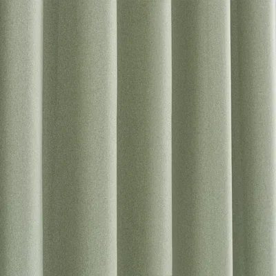 Dunelm Luna Brushed Sage Blackout Eyelet Door Curtain Green