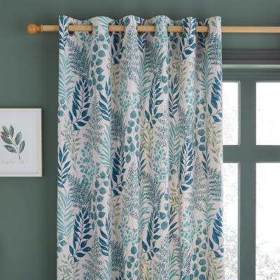Dunelm Catherine Lansfield Dramatic Floral Grey Eyelet Curtains Grey