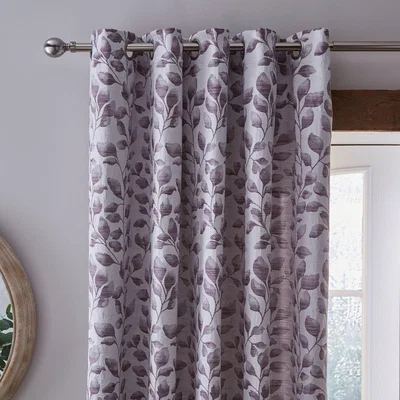 Dunelm Layla Thistle Eyelet Curtains Thistle