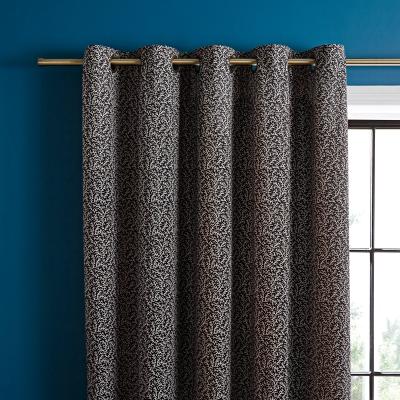 Dunelm Ditsy Coral Monochrome Eyelet Curtains Black/White