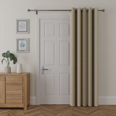 Dunelm Cosy Stripe Ochre Thermal Door Curtain Ochre