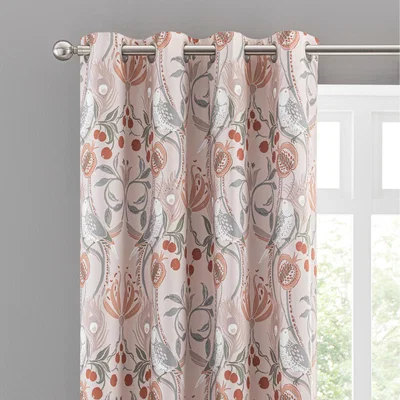 Dunelm Havisham Butterscotch Eyelet Curtains Butterscotch (Orange)
