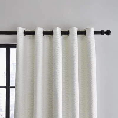 Dunelm Zebra Luxe White Eyelet Curtains White