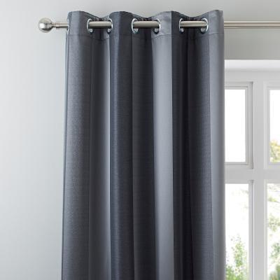 Dunelm Monaco Pewter Eyelet Curtains Grey