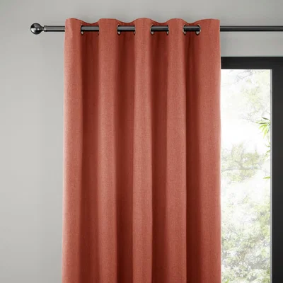 Dunelm Jennings Coral Eyelet Curtains Coral