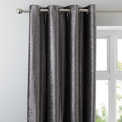 Dunelm 5A Fifth Avenue Broadway Charcoal Eyelet Curtains Charcoal