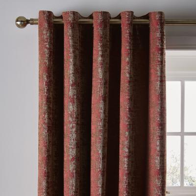 Dunelm Opulent Chenille Red Eyelet Curtains Red