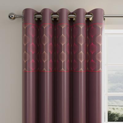 Dunelm Urbis Aubergine Eyelet Curtains Purple and White