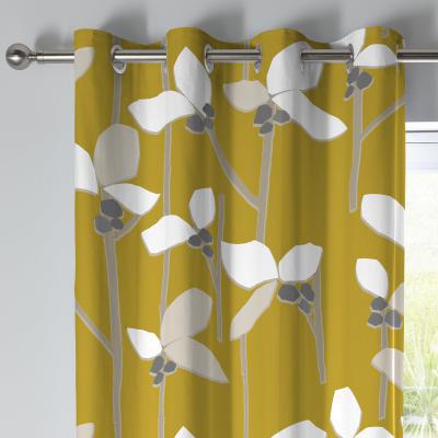 Dunelm Fusion Kalmar Ochre Eyelet Curtains Ochre