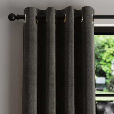 Dunelm Dawson Graphite Thermal Eyelet Curtains Graphite (Grey)
