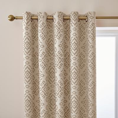Dunelm Azira Mushroom Blackout Eyelet Curtains Beige