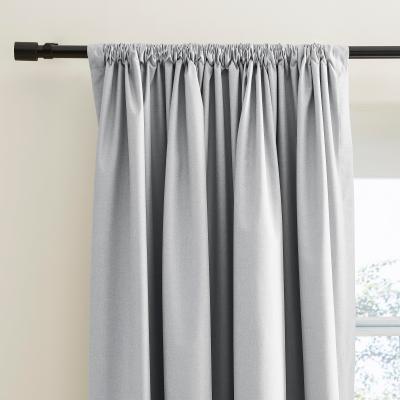 Dunelm Berlin Soft Grey Thermal Blackout Tab Top Curtains Grey