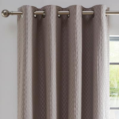 Dunelm Cassie Silver Blackout Eyelet Curtains Silver