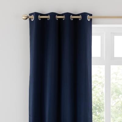Dunelm Satin Navy Eyelet Curtains Navy