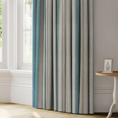 Dunelm Vintage Stripe Made to Measure Curtains blue