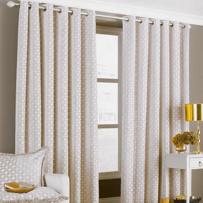 Dunelm Belmont Beige Eyelet Curtains Beige