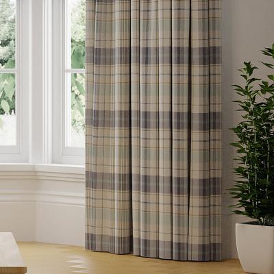 Dunelm Nevis Check Made to Measure Curtains blue