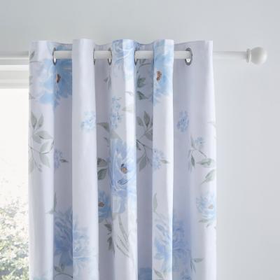 Dunelm Agnes Blackout Eyelet Curtain Blue