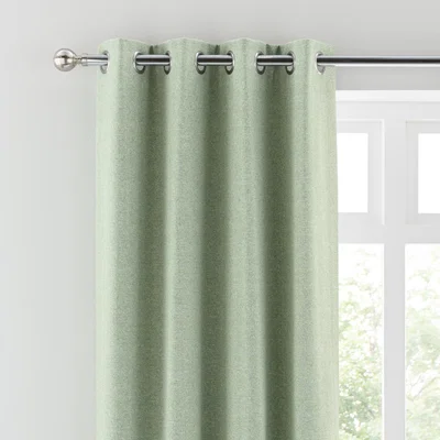 Dunelm Hemsley Eyelet Curtains Apple Green
