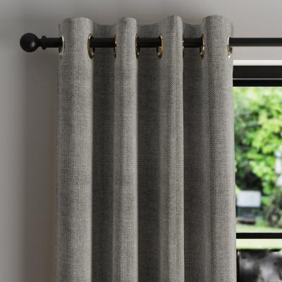 Dunelm Dawson Grey Thermal Eyelet Curtains Grey