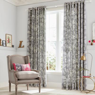 Dunelm Clarissa Hulse Grey Fern Eyelet Curtains Grey