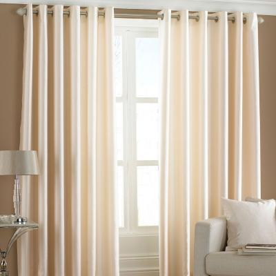 Dunelm Fiji Cream Eyelet Curtains Brown