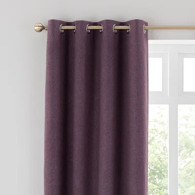 Dunelm Luna Brushed Thistle Blackout Eyelet Curtains Thistle