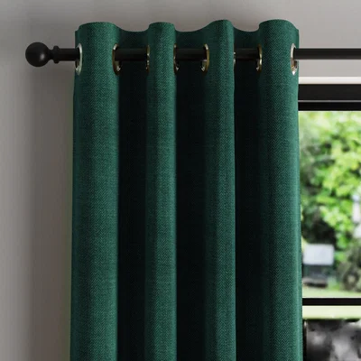 Dunelm Dawson Peacock Thermal Eyelet Curtains Peacock