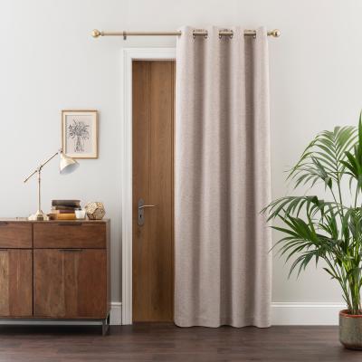 Dunelm Textured Chenille Mushroom Eyelet Thermal Door Curtain Mushroom