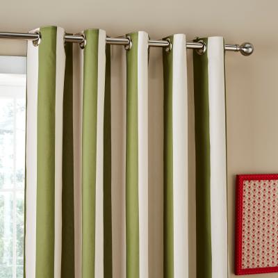 Dunelm Pride & Joy Striped Eyelet Curtains Olive