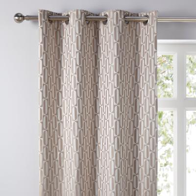 Dunelm Esme Gold Jacquard Eyelet Curtains Gold