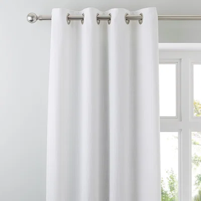 Dunelm Vermont White Eyelet Curtains White