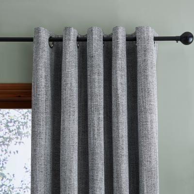 Dunelm Doha Monochrome Eyelet Curtains Black and white
