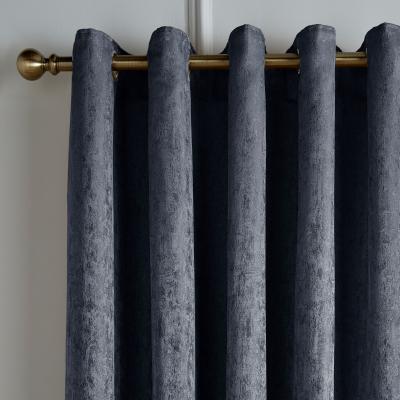 Dunelm Richmond Navy Eyelet Curtains Navy (Blue)