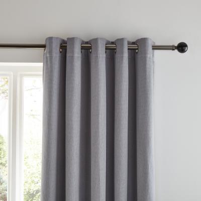 Dunelm Jupiter Grey Blackout Eyelet Curtains Grey