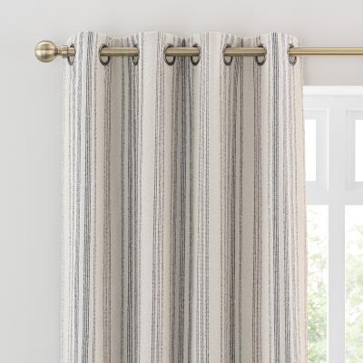 Dunelm Churchgate Boucle Striped Eyelet Curtains Natural