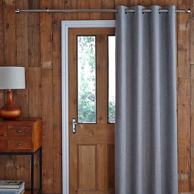 Dunelm Jennings Charcoal Thermal Door Curtain Charcoal